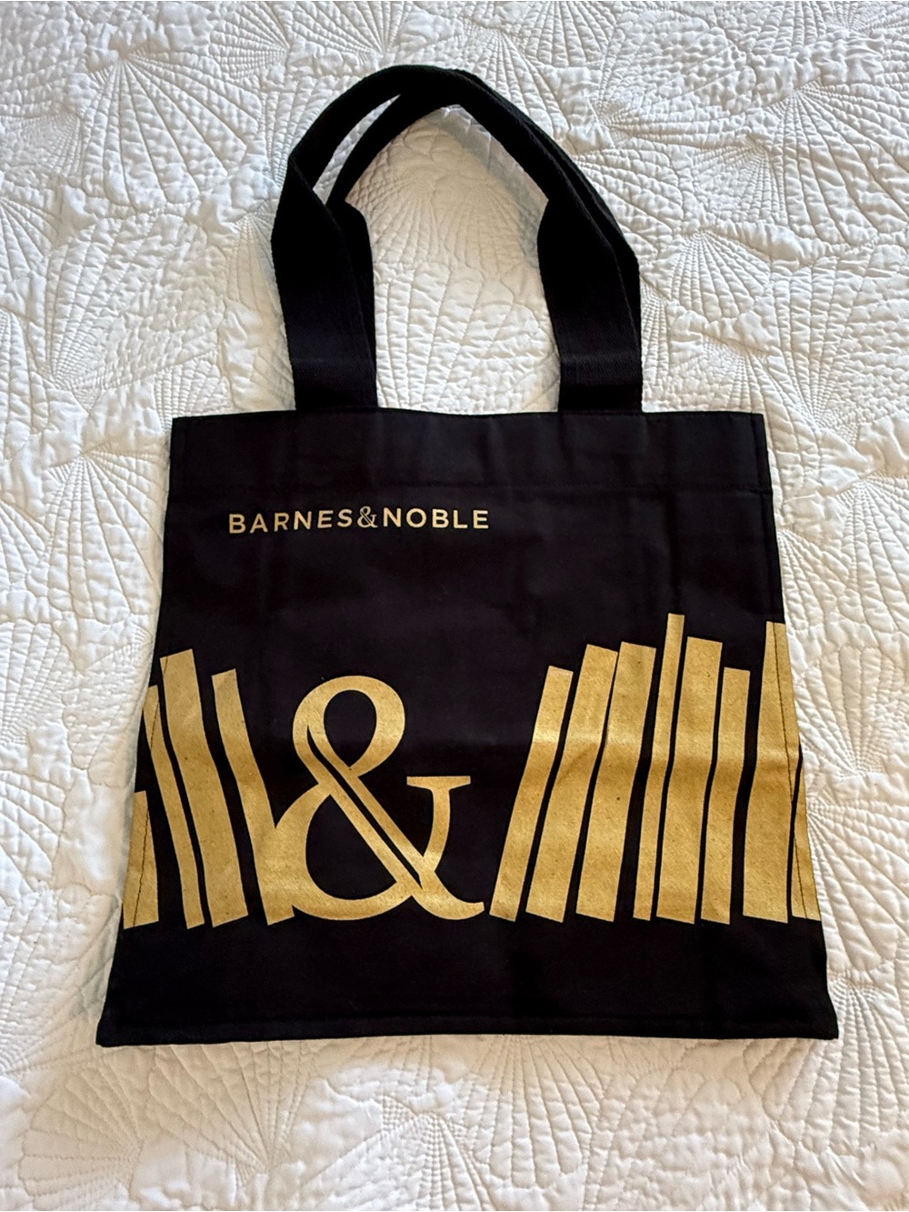Barnes & Noble Black and Gold Book Tote